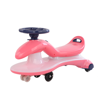 Flashing light Anti-skid baby children kids swing toys cute spinning twist ABS plastic soft body wheels design car bike scooter