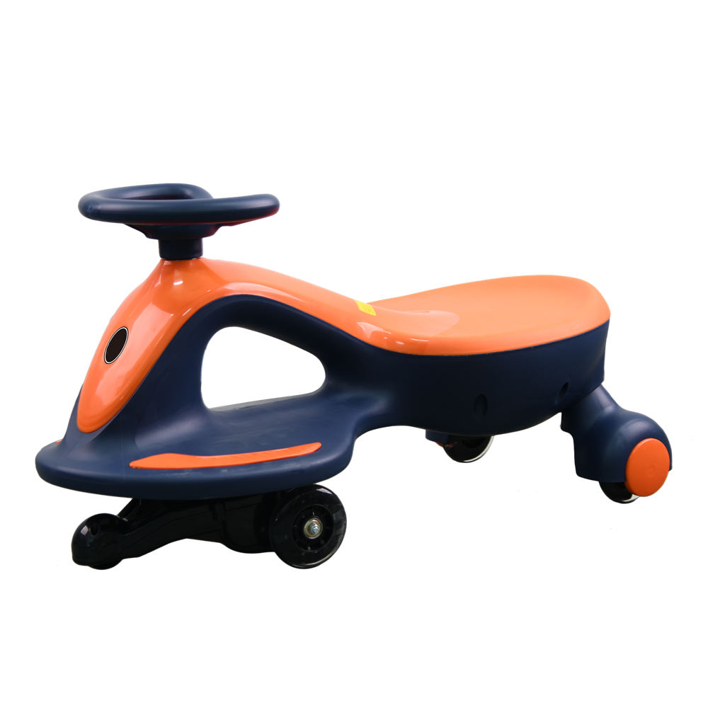 Flashing light Anti-skid baby children kids swing toy cute spinning twist ABS plastic soft quite wheels design car bike scooter