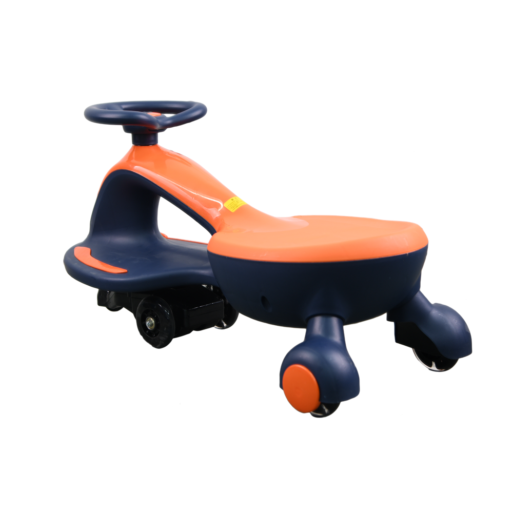 Flashing light Anti-skid baby children kids swing toy cute spinning twist ABS plastic soft quite wheels design car bike scooter