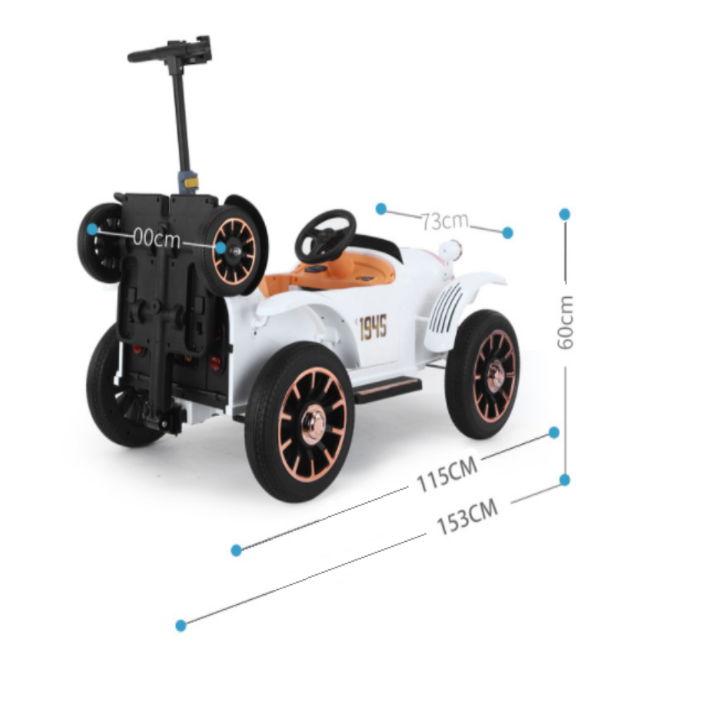 Non-pneumatic tires 2 baby electric car with 4 wheels push & pedal ride on car easy to fold electric scooter