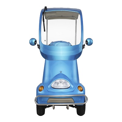 cover roof visor waterproof rain sun shield limited mobility elderly old person people four wheels scooter classic moped cars