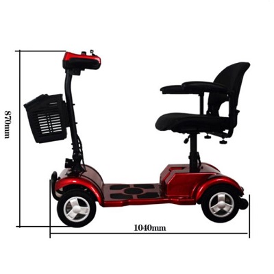 250W 8 INCH Folding foldable carrier Anti-slipping four wheels electric scooter old people Reverse gear Handicapped car