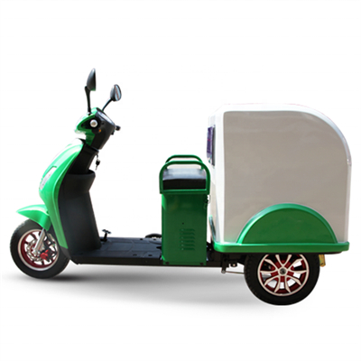 old people shopping big storage box delivery express cargo takeout takeaway travel Electric Tricycles three wheels scooter bike