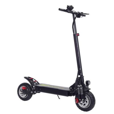 1000W dual motors 10 Inch 45km speed Double front shock absorption alloy body Portable folding electric kick scooter disc brake