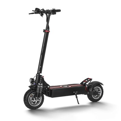 Two 1300W motors 10 Inch long range Double front shock absorption alloy body Portable folding electric kick scooter disc brake