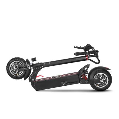 Two 1300W motors 10 Inch long range Double front shock absorption alloy body Portable folding electric kick scooter disc brake