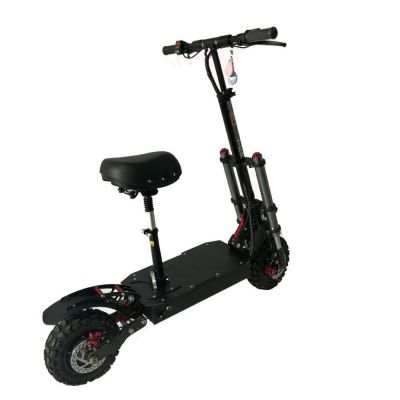 48V 60V Electric Scooter Electric Kick Scooter with Removable Seat 55 mph black Dual drive electric kick scooter