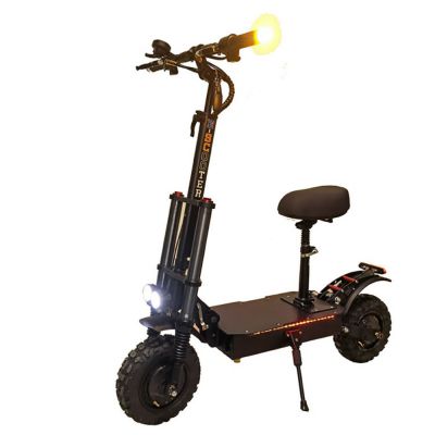 48V 60V Electric Scooter Electric Kick Scooter with Removable Seat 55 mph black Dual drive electric kick scooter