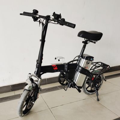 Mini simple 250W motor 36V Folding 14 Inch wheel tyres long range swapping battery park camping beach electric bike bicycle