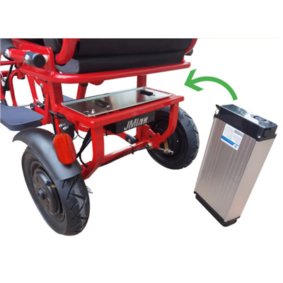 350W 48V 10Inch front motor shopping reduced mobility Handicapped elderly folding travel Electric Tricycle three wheel bicycle