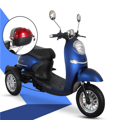 500 48 60 72V 10 inch handicapped person Reverse gear three speed Rear drive ABS plastic electric three wheels scooter tricycle