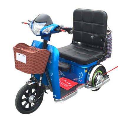 350W 48V 14 inch tyres big wheel electric scooter old person tricycle handicapped people bike disable guy shopping outside tool