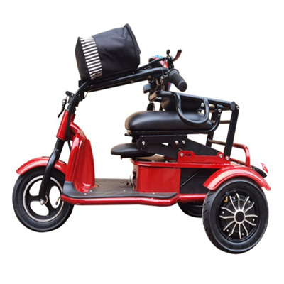 350W 48V 10inch easy folding electric tricycle scooter disable person bike old people three wheels Handicapped bicycle