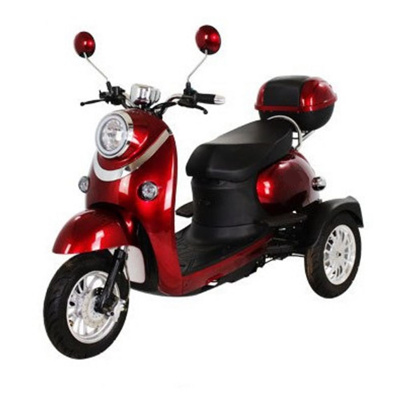 500 600 800 1000W 48 60 72V 10 inch handicapped Reverse gear three speed Rear drive ABS plastic electric three wheels tricycle