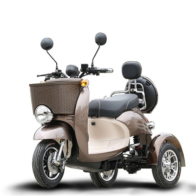 Hot selling mini motorcycle tricycle eec trike 3 wheel electric tricycle 500w for passenger fashionable 4 battery with charger