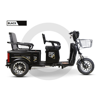 600w 48v 20a electric three wheel scooter Explosion-proof tubeless tire off-road scooter hand brake and foot brake LED Light