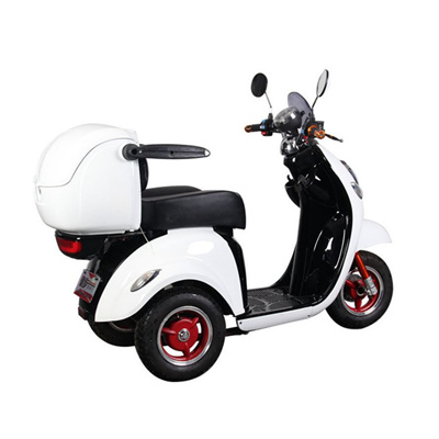 500W fat tire three wheels electric vehicles with aluminum tail box for lady mini electric tricycle scooter with Leather seat
