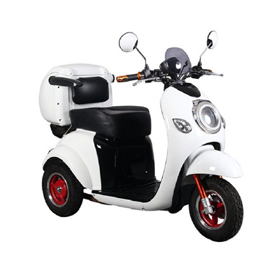 500W fat tire three wheels electric vehicles with aluminum tail box for lady mini electric tricycle scooter with Leather seat