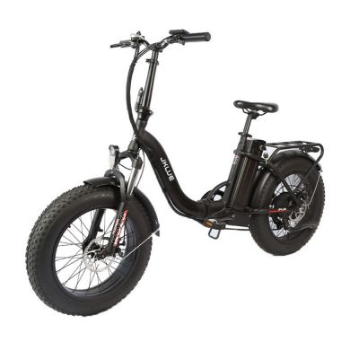 Black lightweight 500w mini electric bike 2 seat e-bike 20 inch wheels fat tire brushed electric mini bike 48v lithium battery