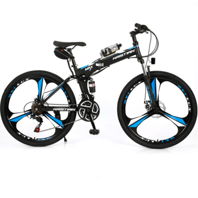 26 inch 350W folding mountain snow tire 7 speed bicycle Front rear double shock absorption Double disc brake Spoke one wheel