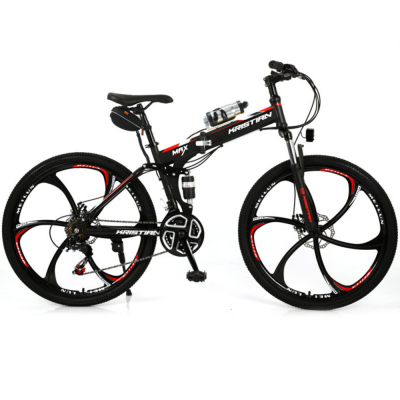 26 inch 350W folding mountain snow tire 7 speed bicycle Front rear double shock absorption Double disc brake Spoke one wheel