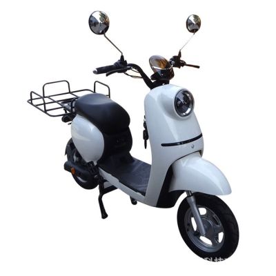 26inch Single seat vehicle 48v 20ah Lead-acid mini electric 2 wheel scooter with a delivery box basket LED light rearview mirror