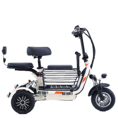 48V Lithium Battery 3 wheels electric 3 seats scooter 350w stable and safe three wheel electric scooter with pet carrier