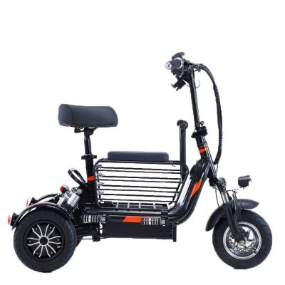 48V Lithium Battery 3 wheels electric 3 seats scooter 350w stable and safe three wheel electric scooter with pet carrier