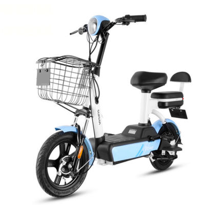 350W 48V 12AH 14 inch Suspension fork removable lead acid battery iron body ASP System LED light electric scooter bike bicycle
