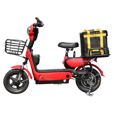 48V 500W takeout takeaway iron frame delivery cargo express oxford box lead acid lithium battery Electric scooter bike bicycle