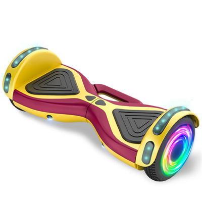 Safe Dual drive two wheel self balance skateboard with APP Bluetooth Music beautiful color and Cool light for Child and student