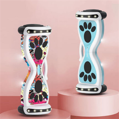 Cute Foot print electric scooter listen to Music smart self balancing unicycle with Weight sensor waterproof temperature sensor