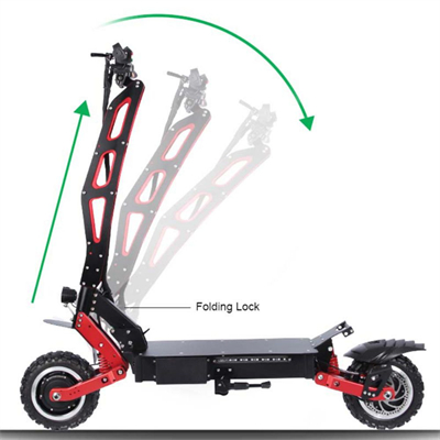 Foldable 11 inch fat tire mountain electric scooter dual motor 2*2800w e scooter high power outdoor sports modification scooter