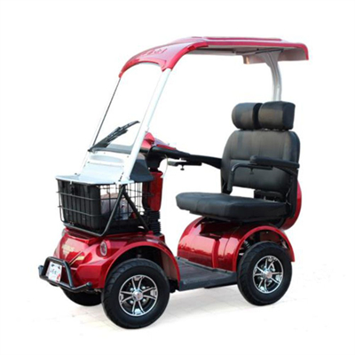 800W 60v 20Ah Lithium Battery bajaj 4 wheel electric scooters 2 seats 4 wheel covered mobility scooter for adult and disabled