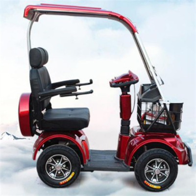 800W 60v 20Ah Lithium Battery bajaj 4 wheel electric scooters 2 seats 4 wheel covered mobility scooter for adult and disabled