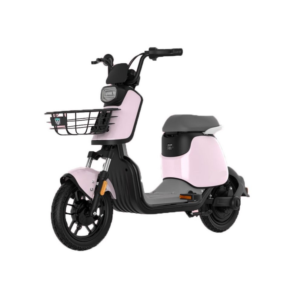 400W 48V24AH 10inch fashion simple Commute remove lithium battery iron body LED light electric scooter with pedals bike bicycle