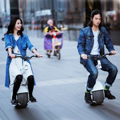 Fashionable 800w/1500w 60v Electric unicycle one wheel fat tire electric self balancing scooter OLED Display brushless motor