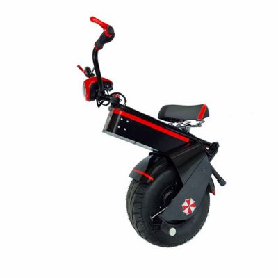 1500w 60v electric unicycle 18 inch fat tire one wheel self balance scooter LED front lights 21700 lithium battery easy to ride