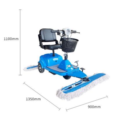 700W Mobile mopping scooter with electric up down system Electric cleaning car suitable for market, factory, hospital, station