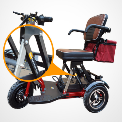 300W 48V easy folding foldable electric scooter three wheels tricycle bike bicycle easy take in car for old disabled person