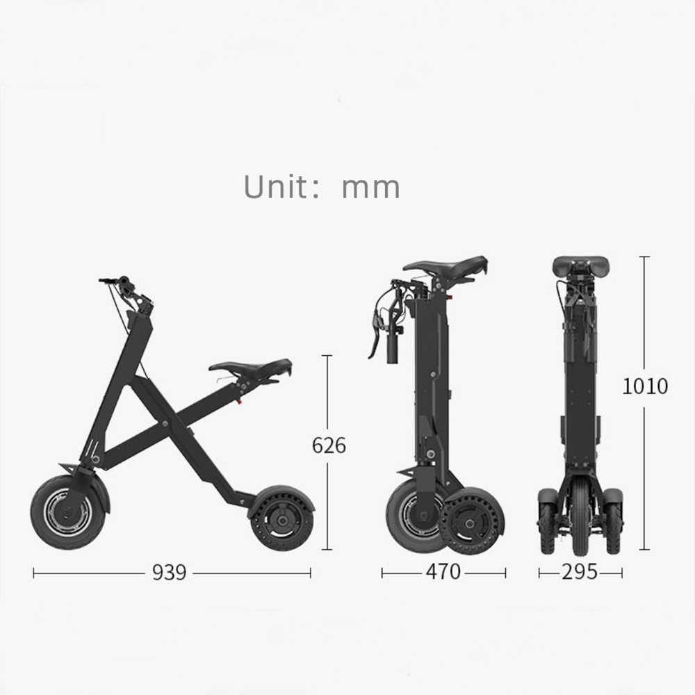 Portable foldable electric mini scooter small three wheel ultra light lithium battery one second folding urban alternative electric kick scooter