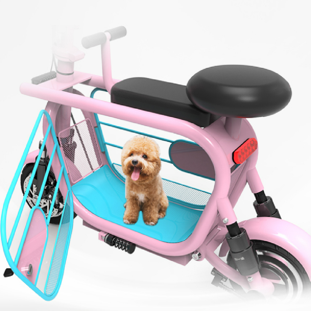 Urban small parent-child pet electric kick scooter automotive lithium battery foldable and portable storage basket electric bike