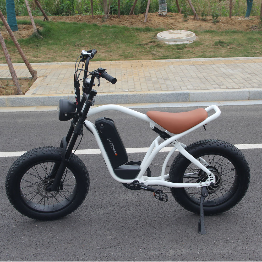 Fashion-retro simple wide tire long endurance high-speed off-road electric bicycle