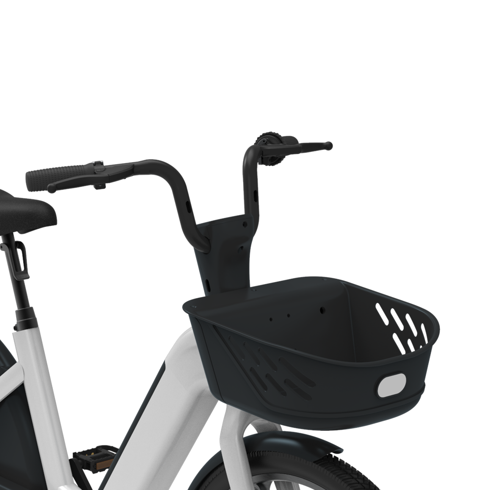 New concept design simple black and white fashion super long endurance rental shared intelligent electric bicycle