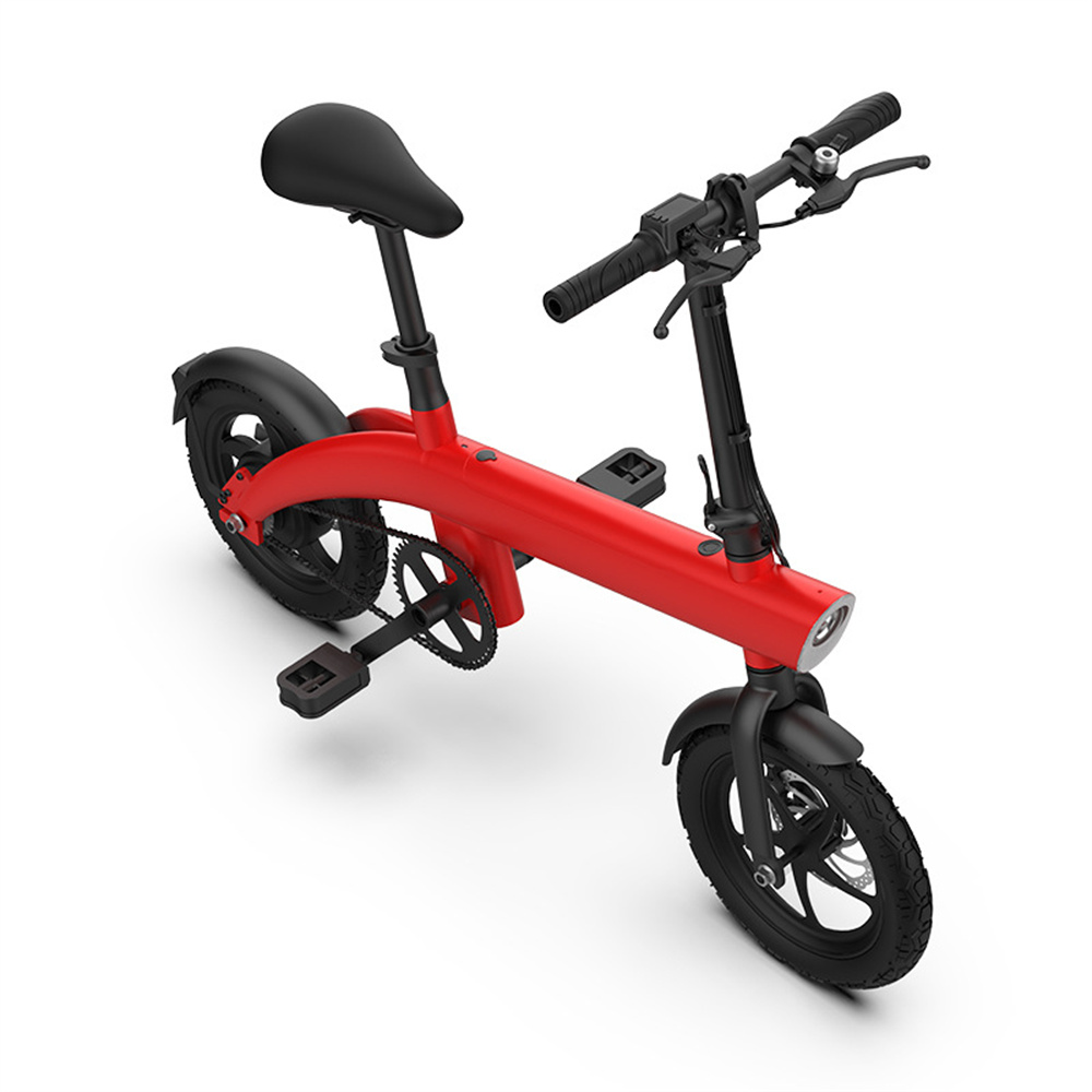 250W brushless motor 14inch ultra wide all terrain tire magnesium alloy front and rear double disc brake removable lithium ion folding electric bicycle