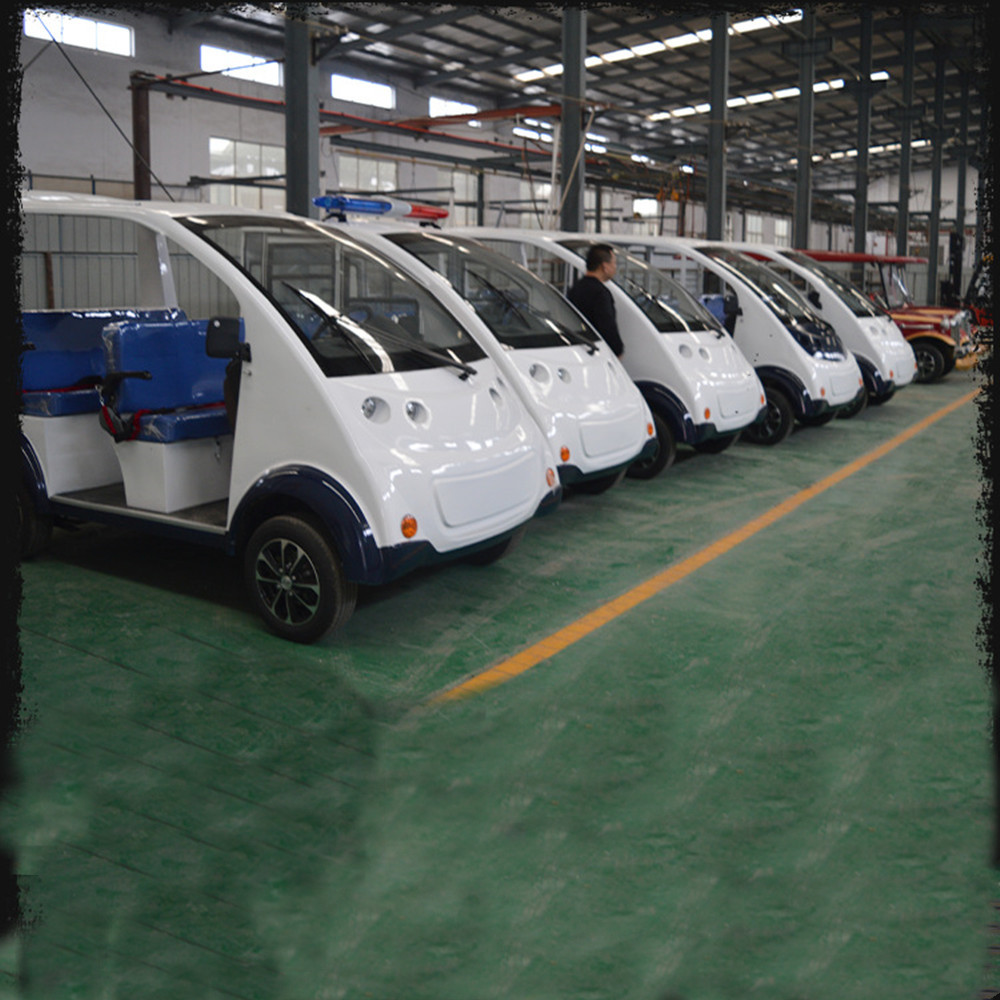 4000W ultra long endurance LCD central control semi closed 6-8 seats electric patrol car environmental protection sightseeing touring car