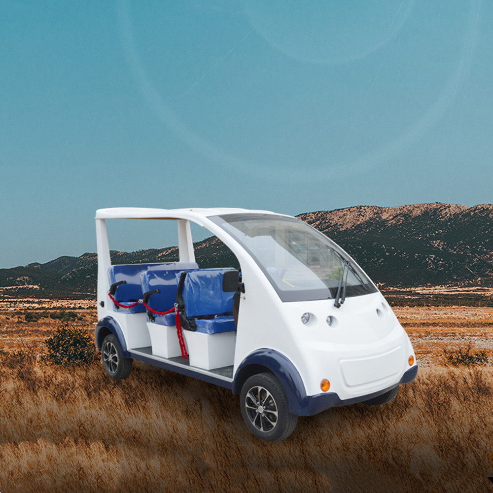 4000W ultra long endurance LCD central control semi closed 6-8 seats electric patrol car environmental protection sightseeing touring car