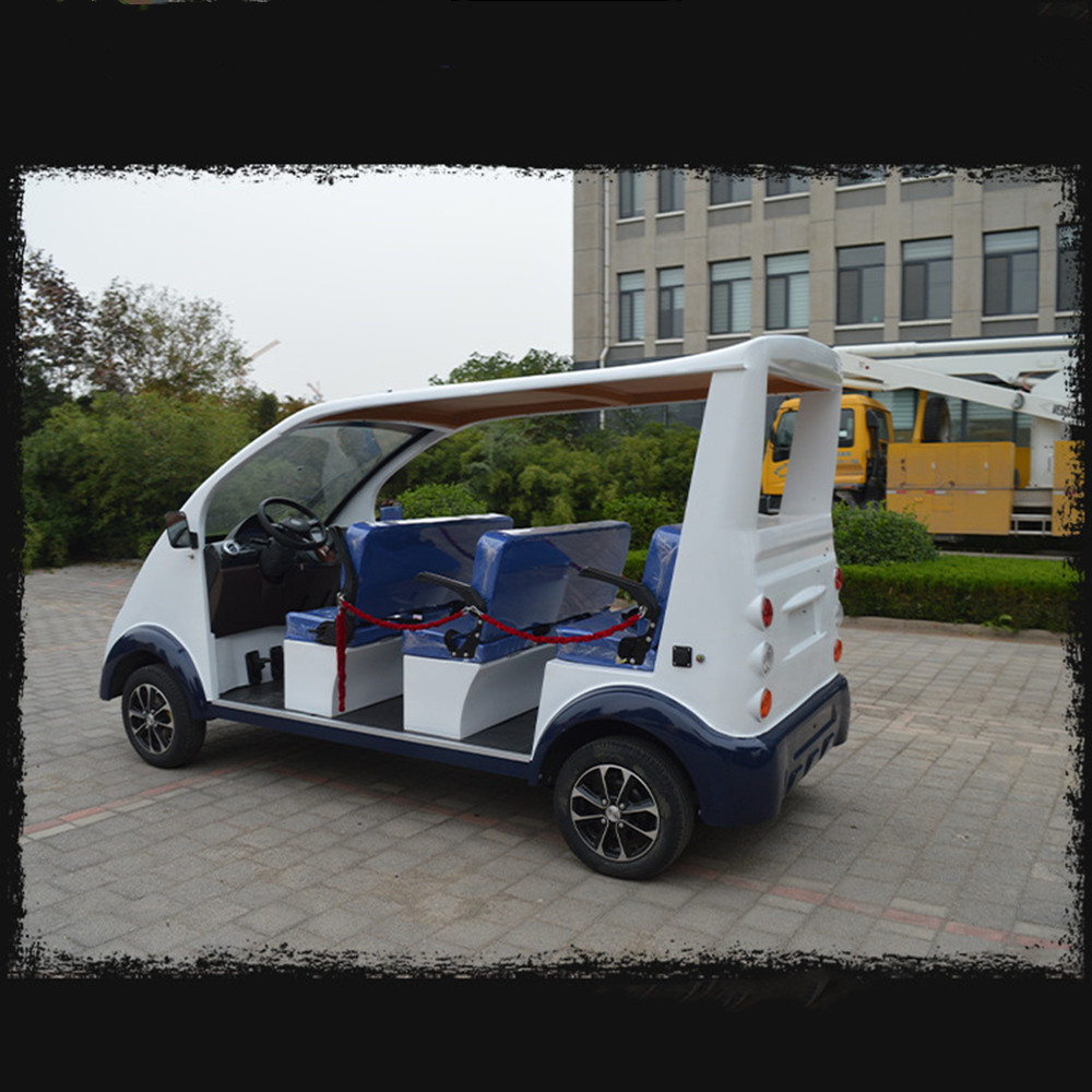 4000W ultra long endurance LCD central control semi closed 6-8 seats electric patrol car environmental protection sightseeing touring car