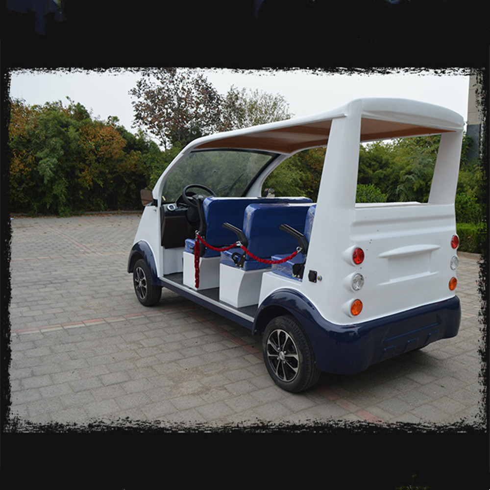 4000W ultra long endurance LCD central control semi closed 6-8 seats electric patrol car environmental protection sightseeing touring car