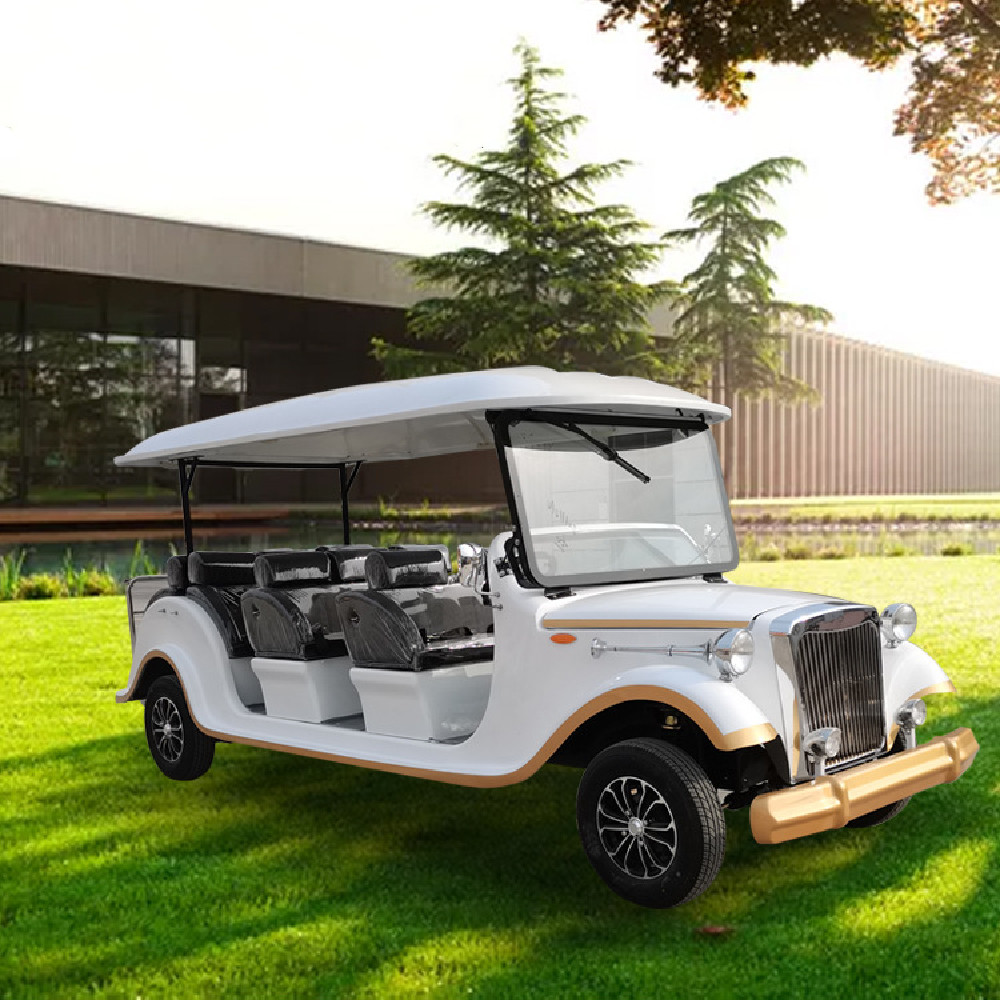 4000W 11 seat classic car scenic spot hotel reception campus ferry luxury sightseeing electric vehicle patrol car golf cart